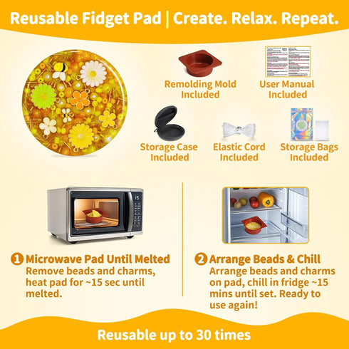 Reusable Picking Fidget Pad Remeltable Pick Pad, Sensory Fidget Toys Anxiety Relief Items Fidget, Skin Picking Fidget