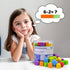 Foam Counting Blocks, 105 Pieces 1 Inch Soft Rainbow Math Counters for Preschool Classroom Learning Supplies