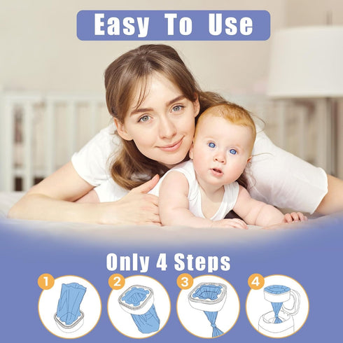 BATADAPTER 810 (4 Packs) Square Refills Disposal Bags Refill Compatible With For Diaper Gen.ie Compact, Select (Not Fit