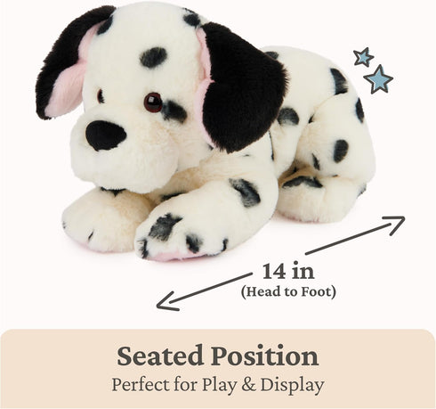 0 14 GUND Checkers Dalmatian Puppy Plush, Stuffed Animal Dog for Ages and Up, White/Black