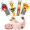Infinno Baby Wrist Rattle Socks and Foot Finder Set, Perfect Toys for 0-12 Months Newborn Boys and Girls, Garden Bug