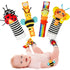 Infinno Baby Wrist Rattle Socks and Foot Finder Set, Perfect Toys for 0-12 Months Newborn Boys and Girls, Garden Bug