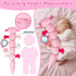 0-6 Tummy 0 3 6 9 12 Baby Girls Toys Months,Infant Sensory Caterpillar Pink Axolotl Baby Musical Rattles Time Toys