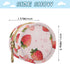 YETTASBIN Strawberry Portable Pacifier Holder Case with Metal Hook Buckle & Zipper for Diaper Bag and Stroller