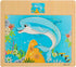 Wooden Jigsaw Puzzles Set - 12 Piece Colorful Educational Sea Animals for Kids 2-5 (4 Puzzles)