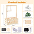 8 1 Closet, In Wooden Baby Shower Crate Baby Basket with Handle Footprint Kit for Baby Shower Gifts, Baby Shower Wooden