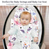 3 3 1 3D Pea Pod Infant Car Seat Insert with Strap Covers, in Reversible Floral Baby Car Seat Head Support for Newborn