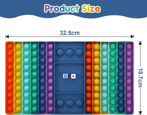 Pop Games Fidget Toys for Kids, Pop Chess Board for Multiplication Game, Push Bubble Math Games for Family School