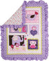 CribMATE 1 Nursery Crib Quilted Comforter PC Baby Girl Baby Boy Crib Quilt/Comforter Baby Gift Idea (Purple Elephant)