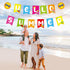 Hello Summer Banner, No DIY Summer Party Decorations, Tropical Party Supplies for Birthday Beach Pool Decorations