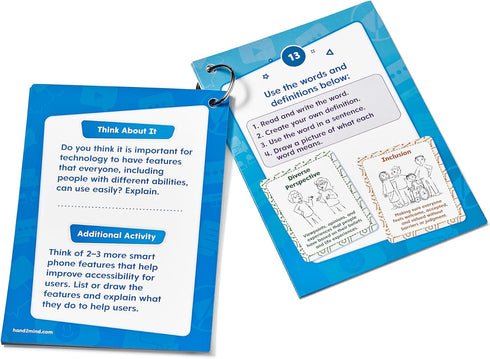 hand2mind 8+, 8-12, Digital Citizenship Intermediate Task Cards, Ages Computer Science & Technology for Kids STEM