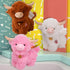 Crazy Dancing Singing Funny Highland Cow Stuffed Animals, Interactive Scottish Highlander Cattle Musical Valentines Day