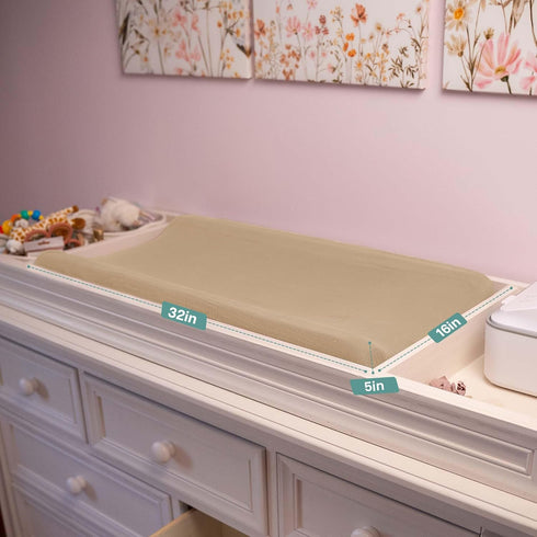 2 Pack 16x32x5 inches 360 Mi Flor Muslin Changing Pad Cover Ultra Soft CPC Certified Baby Changing Table Cover