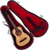 Wooden Miniature Guitar with Stand and Case, Collectible Figurines Dollhouse Accessories Model Home Decoration