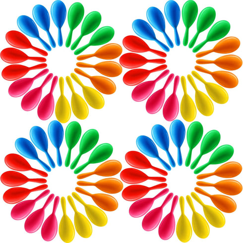 Vinsot 66 Packs Mini Maracas for Kids Neon Maracas Bulk Shakers Mini