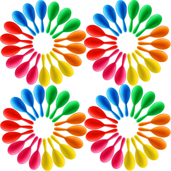 Vinsot 66 Packs Mini Maracas for Kids Neon Maracas Bulk Shakers Mini