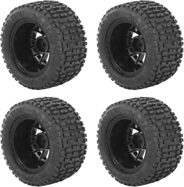 RC Tires, Replacement Plastic Frames 4Pcs Universal RC Wheel, Strong Cushioning Excellent Grip for Car Models