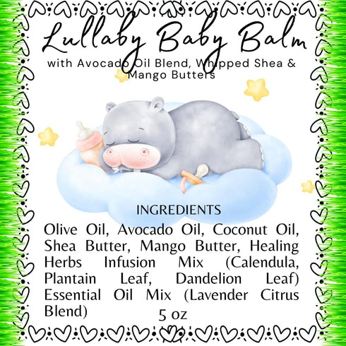 Generic Lullaby Baby Balm (All Natural Vegan Skincare) - Avocado Oil with Whipped Shea & Mango Butters