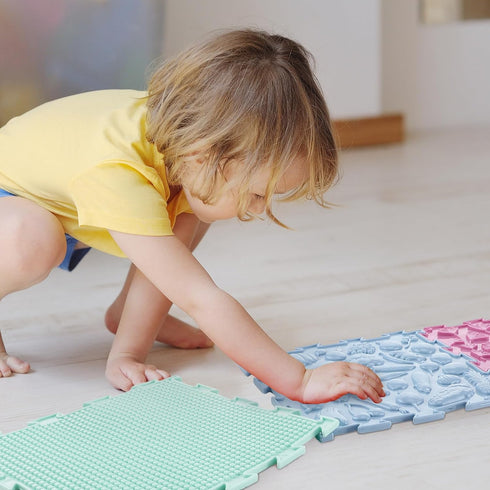 Maitys 7 Pcs Sensory Mat for Autistic Massage Mats Orthopedic Puzzle Play Mats Textured Sensory Floor Tiles for Autism