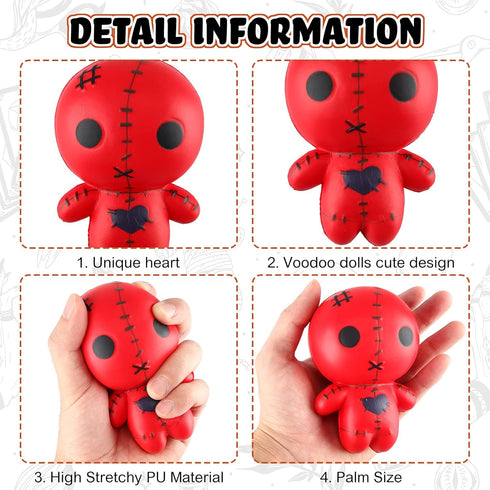 6 Pcs Voodoo Dolls Ghost Squeeze Exquisite Horror Doll Soft Creepy Slow Rising Scented Stress Relief Toy for Halloween