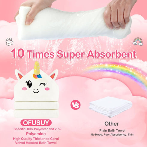 OFUSUY 12 4 8 PCS Baby Towels, PCS Soft Hooded Baby Towels & PCS Washcloths, Baby Bath Towels for Newborns, Infants
