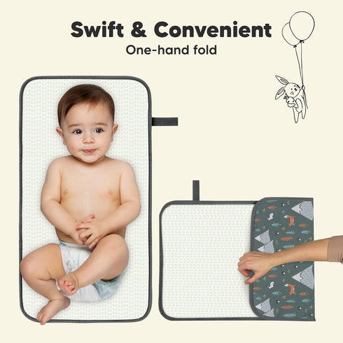 KeaBabies Portable Diaper Changing Pad and Waterproof Baby Changing Pad - Waterproof Travel Changing Mat for Baby