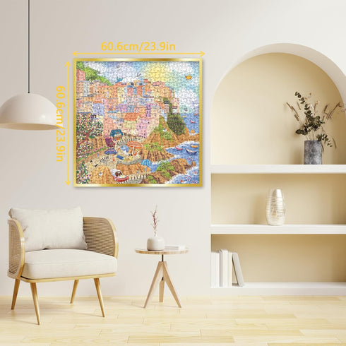 Cinque Terre - Italian Puzzles for Adults - Park City Jigsaw Puzzles 1000 Pieces, Florence Italy Wall Art