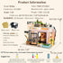 Spilay DIY Miniature Dollhouse Kit with Wooden Furniture, Dust Proof and Music Movement, 1:24 Scale Creative Room