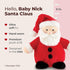 6" Bearington Nick Santa Claus Christmas Stuffed Animals - Soft Christmas Stuffies for Kids with Red and White Hat