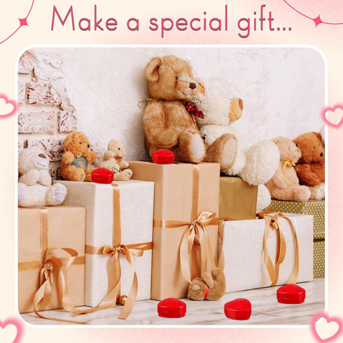 Jerify 8 Pcs Valentine's Day Voice Recorder for Stuffed Animal, 40 Second Heart Shape Audio Device