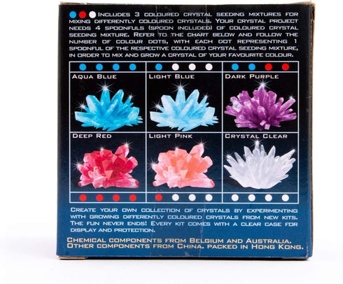 4M Crystal Growing Science Kit - 3 Colored Crystals, Easy DIY STEM Toys Lab Experiment Specimens, Great Educational