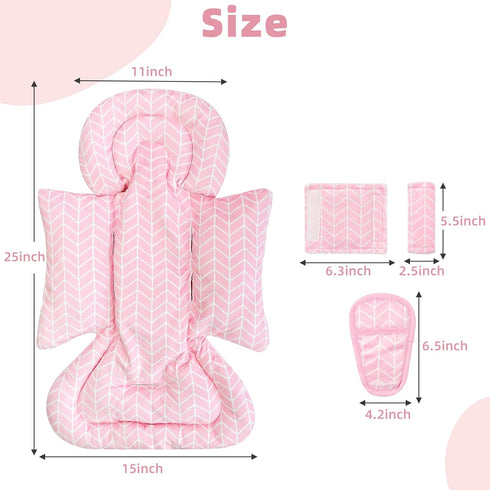 4 1 3 in Infant Car Seat Insert, Baby Car Seat Head Body Support for Girls & Boys, Reversible Newborn Car Seat Insert