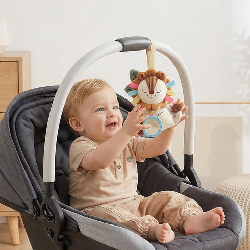 0 3 6 12 TYRY.HU Car Seat & Stroller Activity Toy,Soft Plush Cot Hanging Toy, Baby Rattle Toy with Strap,Developmental