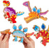 HUZU 3-5, 5-8, Dinosaur Building Blocks, Wooden Dino Snap Blocks, Snap Dinosaur Toys for Kids Fine Motor Skills STEM
