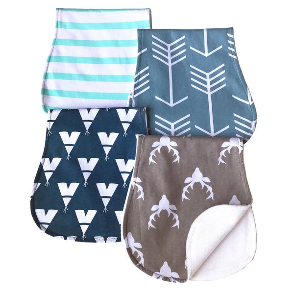 Arnzion Baby Burp Cloths Baby Burp Set Curved Absorbent and Soft Valuable 4