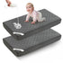 BEDLORE Waterproof Mattress Protector Crib, 2 Pack Soft Gray Mattress Pad, Noiseless