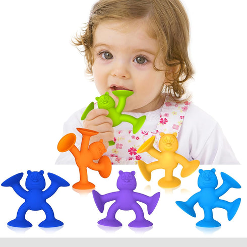 Baby Bath Toys Suction Cup Toys for Kids, No Hole Bath Toys for Ages 1-3, Toddler Bath Toys (6 Pcs)