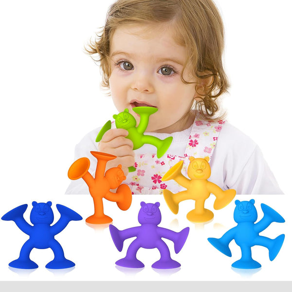 Baby Bath Toys Suction Cup Toys for Kids, No Hole Bath Toys for Ages 1-3, Toddler Bath Toys (6 Pcs)