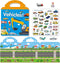 Reusable Sticker Books for Kids - Travel Removable Toddler Vehicle Sticker Books for 3-5 Year Olds, Educational