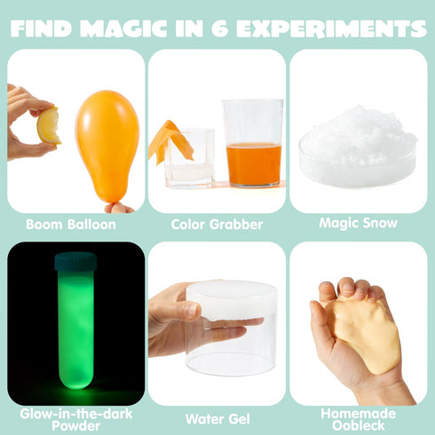 6pcs JOYIN Prefilled Easter Eggs with Toys, Plastic Eggs with Science Experiment, Basket Stuffers for Boys & Girls