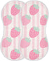 tplaotee 22x11in Cute Pink Strawberries Cotton Muslin Baby Burp Cloths Easy Care wash rag for Babies boy and Girl