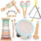 Raimy Musical Instruments Set - Neutral Colors Wooden Montessori Toys, Modern Boho Xylophone for Kids