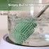 Green-1pk haakaa Cleaning Brush Silicone Bottle Brush Double-Ended Soft Silicone Bristles for Breast Pumps, Breast Milk
