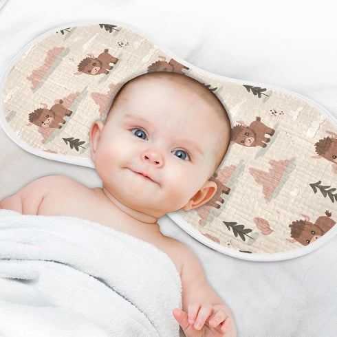 decor gift 4 Pack 22x11in Cotton Muslin Burp Cloth Easy Care Cute Cartoon Lakeshore Bison Brown Feeding Cloth