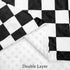 Cozy Set Nursing Pillow Cover & Toddler Blanket in Black Checkered for Boys and Girls