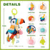 Jollybaby Musical Activity Pull String Hanging Toy for Baby Stroller Car Seat Crib Play Gym, Plush Stuffed Toucan Toy