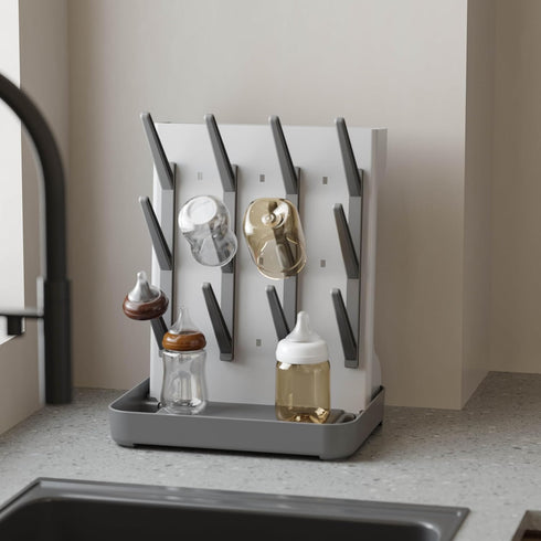 Countertop-Holds 12 IEEK Baby Bottle Drying Rack,Large Vertical Drying Tower Bottle Rack Holder Space Saving Standing