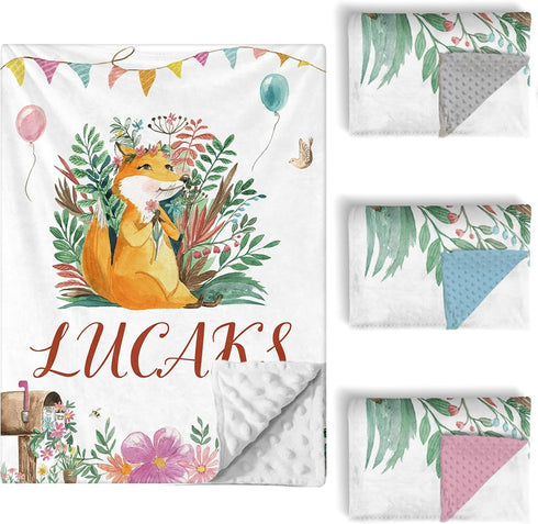 Set Sets, 3 Set Sets Custom Crib Bedding - Personalized Name Nursery Bedding PCS Fox Theme Baby Crib Bedding for Girls