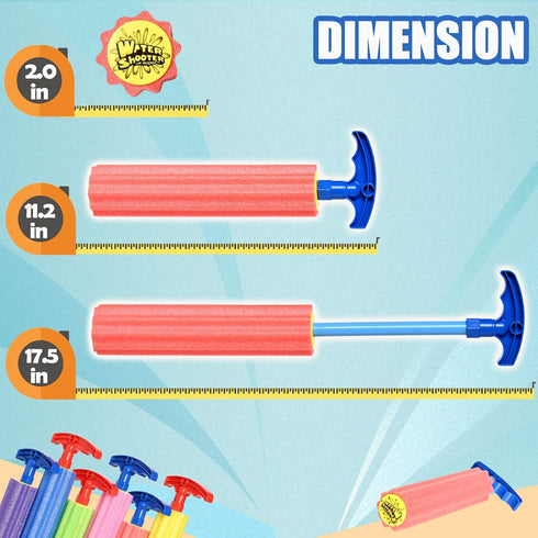 DraMosary Water Blaster Soaker Guns, 6 Pcs Colorful Foam Water Squirters for Kids Summer Outdoor Play Toys