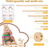 Zhanmai 2 Sets of 120 Pcs Wooden Building Blocks, Educational Natural Wood Toys for Kids, Different Sized Sets for Boys